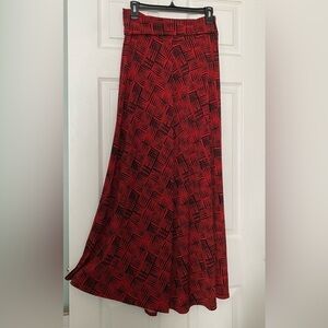 LuLuRoe Maxi print skirt red-black, Size: XS